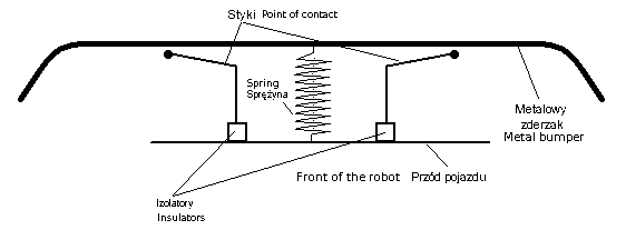 Robot's touch sensor build schematic.