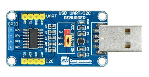 USB-I²C converter based on MCP2221.